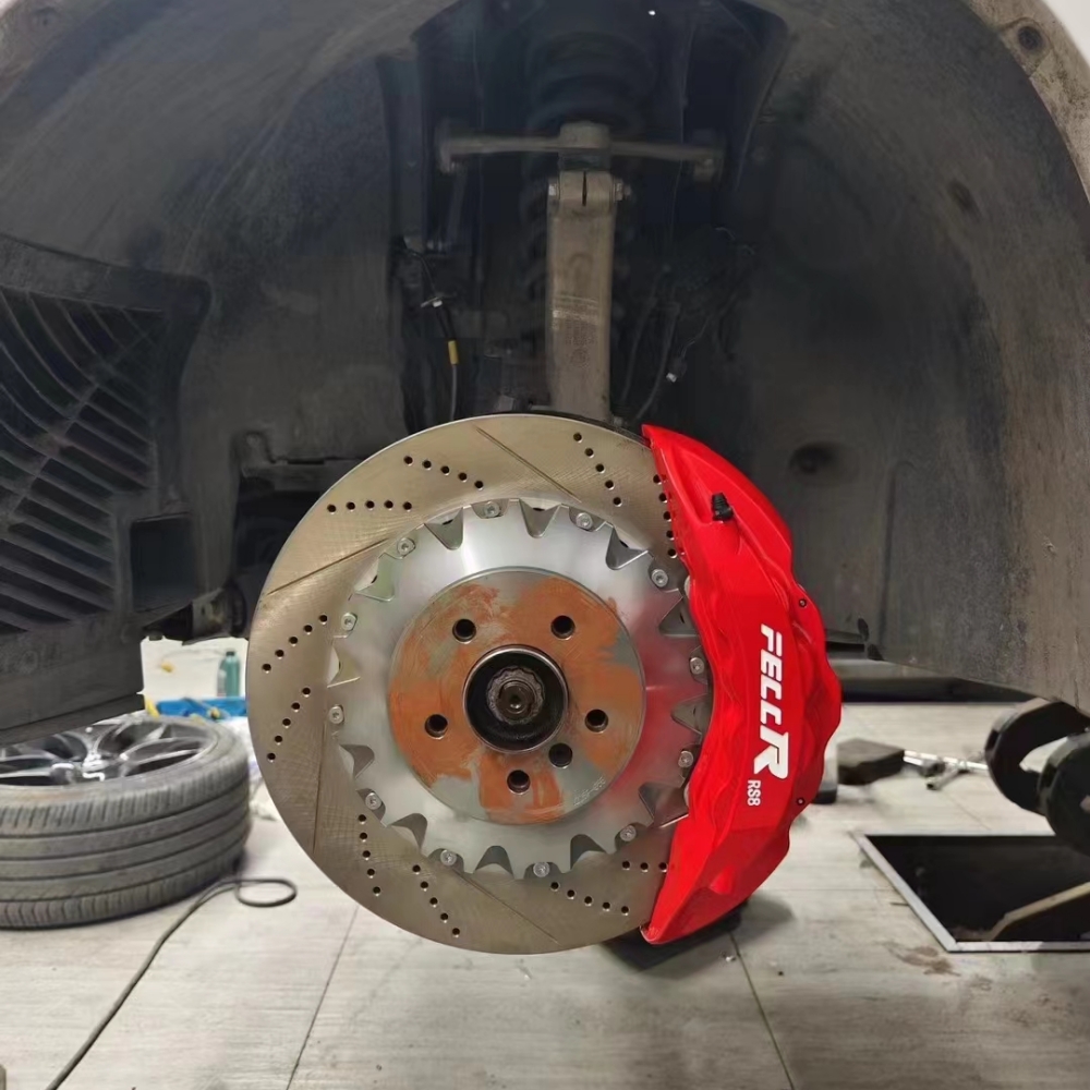 FECCR الجبهة 6 مكبس الفرجار ال - مراجعة Forged Front Brake Caliper 4 Piston وسعره