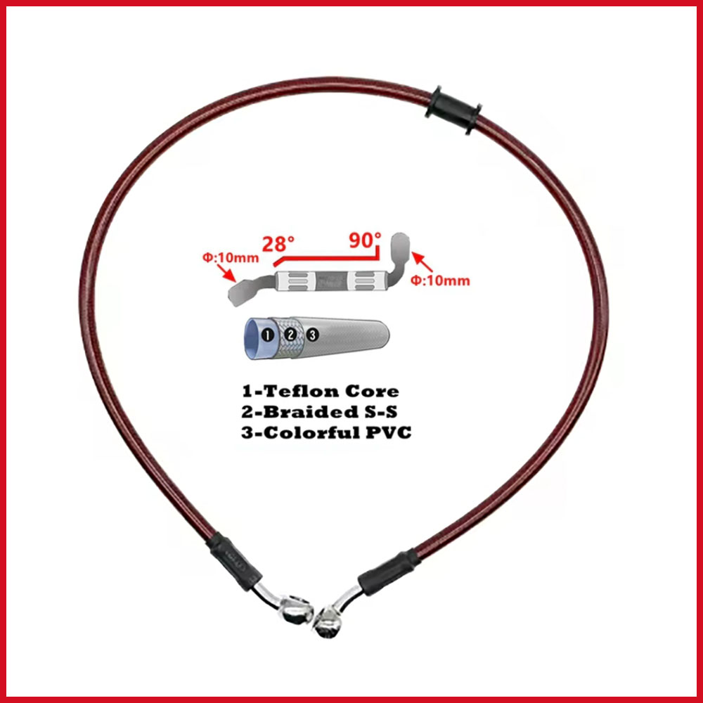 28-90 درجة 10 مللي متر البانجو - مراجعة Motorcycle Brake Cable وسعره