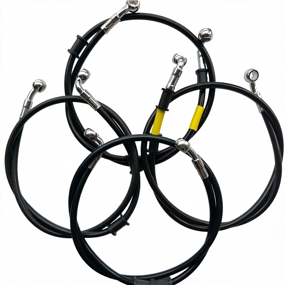 أسود 28 ° -90 °   خرطوم فرامل  - مراجعة Motorcycle Brake Cable وسعره