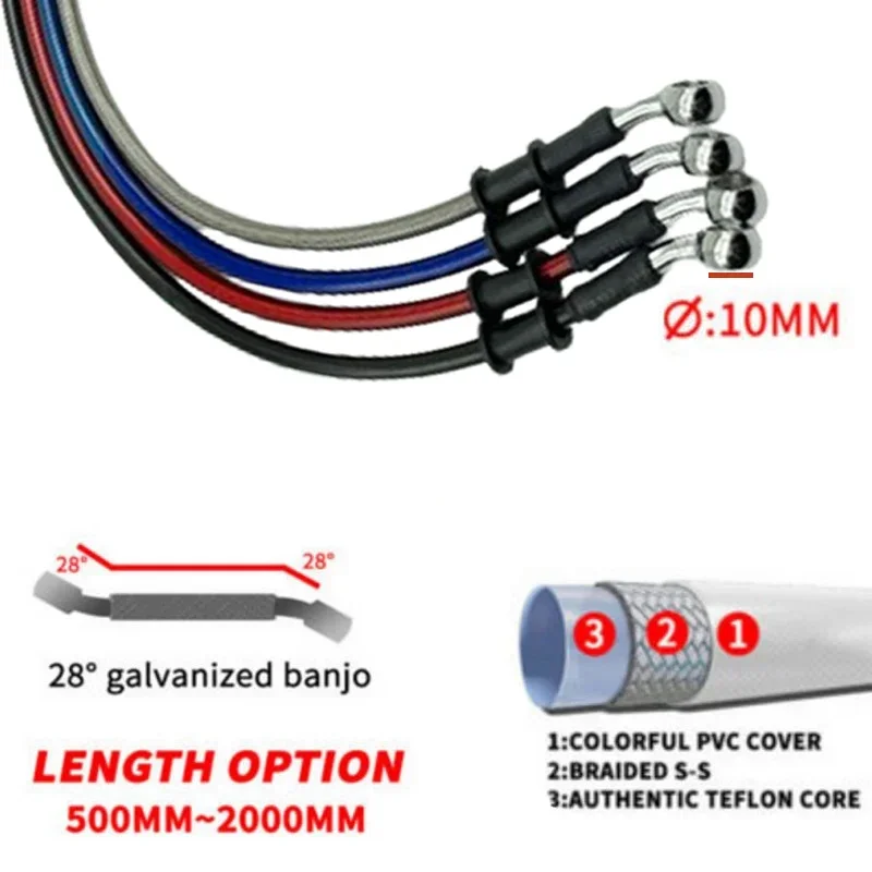 2X عالمي 30 سم - 220 سم 28 °   - مراجعة Motorcycle Brake Cable وسعره