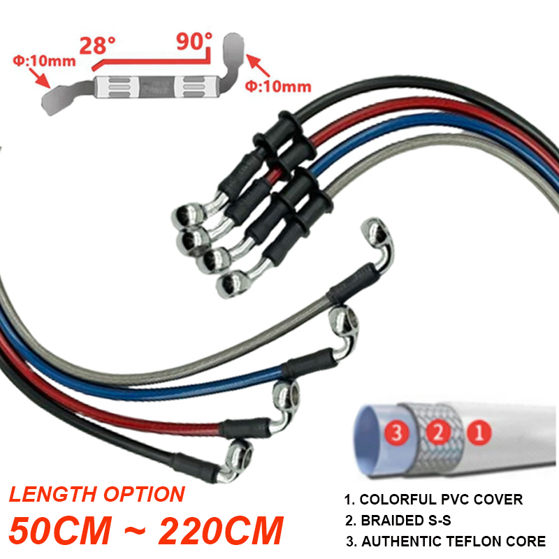 فضي 30 سم إلى 220 سم 28 ° -90  - مراجعة Motorcycle Brake Cable وسعره